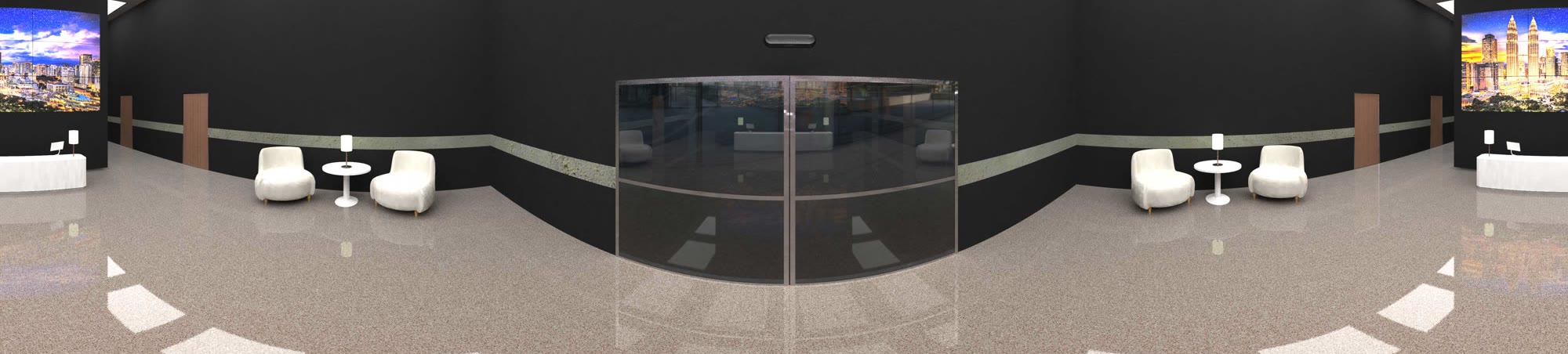 Panoramic 360-degree interior environment